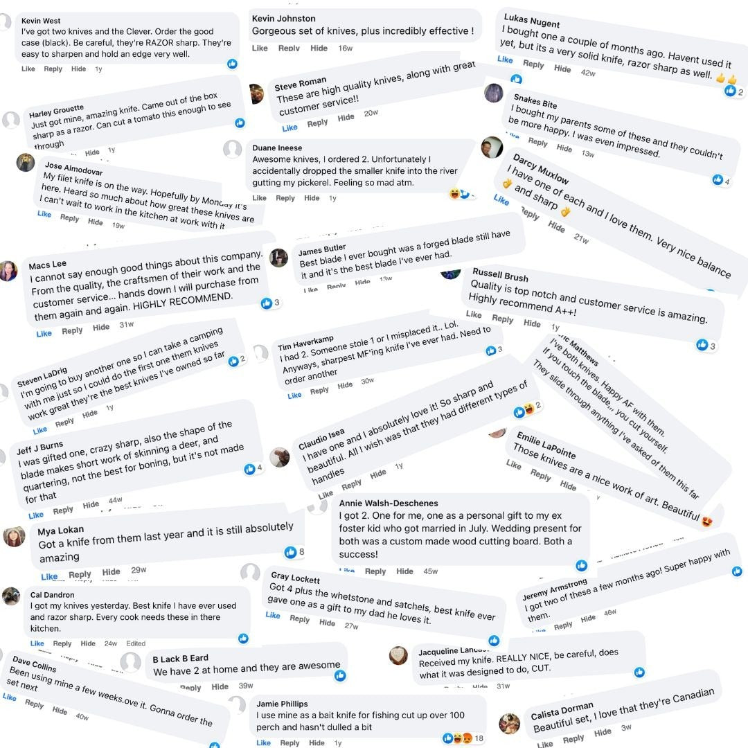 Forged Blade verified customer review collage